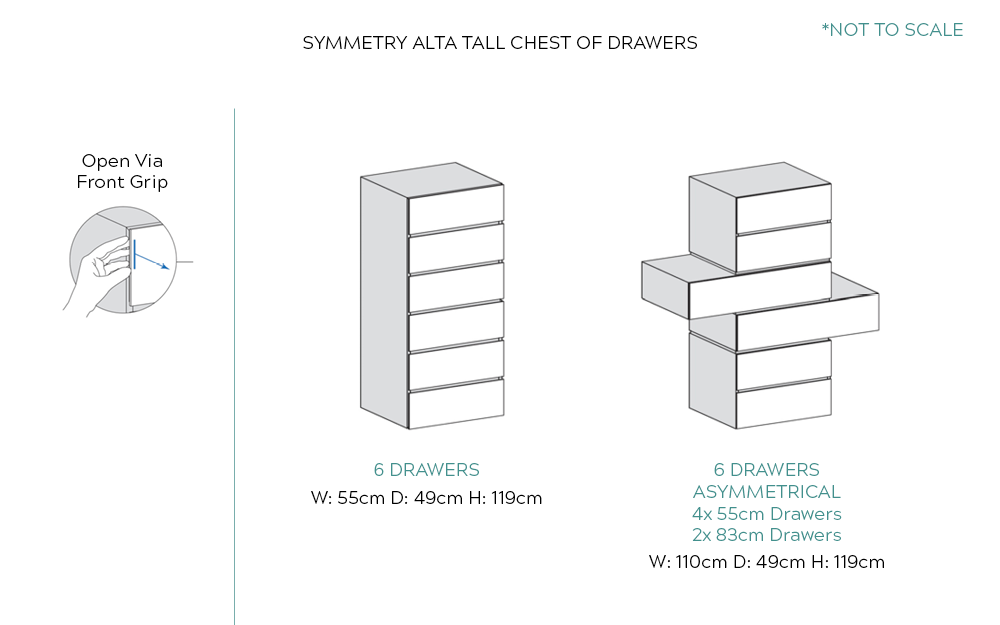 Symetry Drawers Symmetry Alta Tall Chest of Drawers